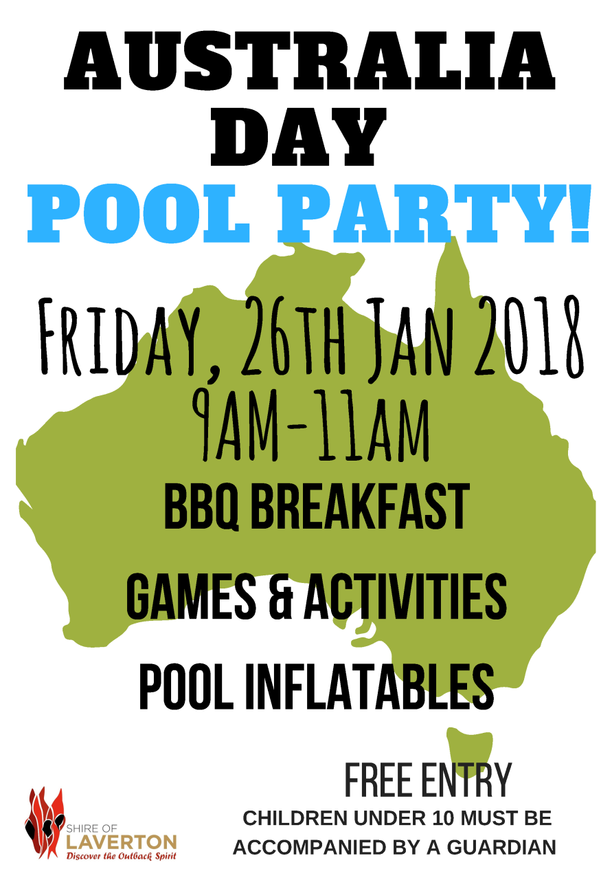 Australia Day 2018 Pool Party