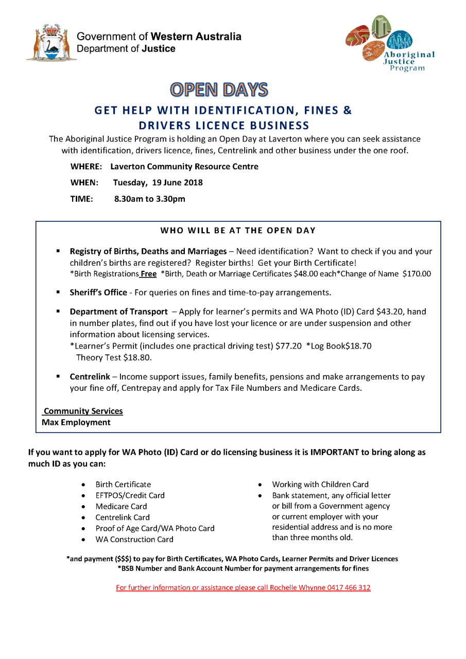 Laverton Open Day - Aboriginal Justice Program