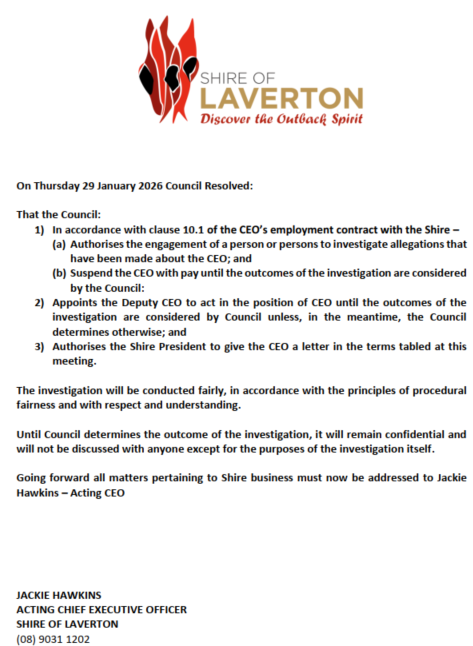 Notice regarding CEO